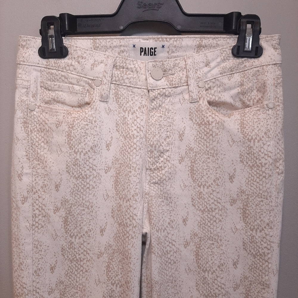 Paige Hoxton Ankle Snake Print Skinny Jeans Python Anthropologie Denim Size 26 - Picture 5 of 16
